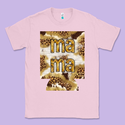 Mama With Leopard And Cowhide Regular Can Cooler Classic Tee Designed By Howdyjamesfarm