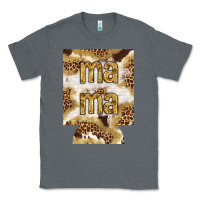 Charcoal Heather Mama with leopard and cowhide regular can cooler Classic Tee - HowdyJamesFarm