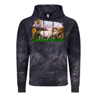 Cloud Black Mom With White Chester Pig And Baby Pig Vintage Hoodie - LillyAllenDesigns