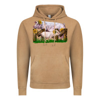 Vintage Camel Mom With White Chester Pig And Baby Pig Vintage Hoodie - LillyAllenDesigns
