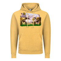 Vintage Mustard Mom With White Chester Pig And Baby Pig Vintage Hoodie - LillyAllenDesigns
