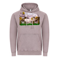 Vintage Zinc Mom With White Chester Pig And Baby Pig Vintage Hoodie - LillyAllenDesigns