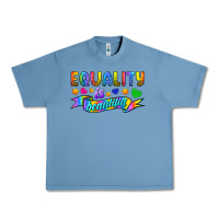 Pebble Blue Equality Is Beautiful Urban Heavy Tee - BundleAndBundleShop