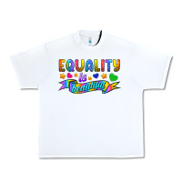 White Equality Is Beautiful Urban Heavy Tee - BundleAndBundleShop
