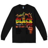 Black juneteenth black king Long Sleeve Tee - LillyAllenDesigns