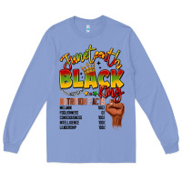 Colony Blue juneteenth black king Long Sleeve Tee - LillyAllenDesigns