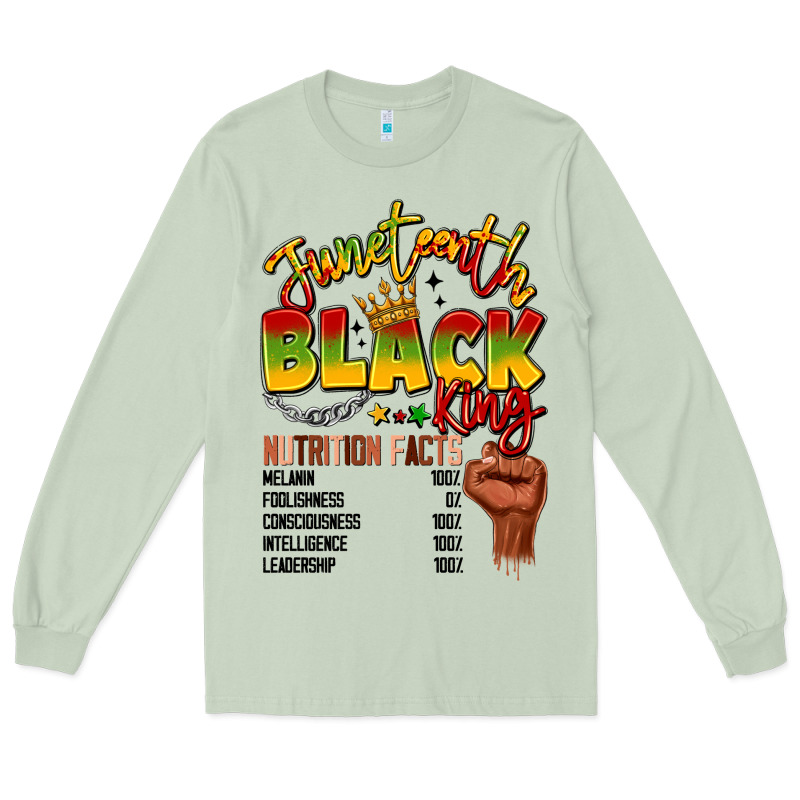 Juneteenth Black King Long Sleeve Tee by LillyAllenDesigns | Teevron