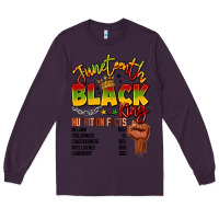 Plum juneteenth black king Long Sleeve Tee - LillyAllenDesigns
