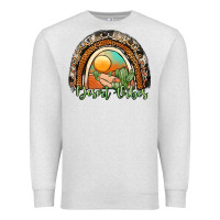 Oatmeal Heather desert vibes rainbow Premium Sweatshirt - JahusDesignShop