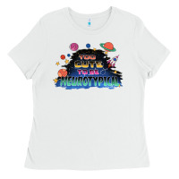 White Too cute to be neurotypical Ladies Tee - FaDigitalArtStudio