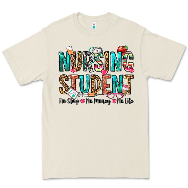 Nursing Student No Sleep No Money No Life Premium Tee by OliviaCreatesArt | Teevron