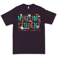 Plum nursing student no sleep no money no life Premium Tee - OliviaCreatesArt