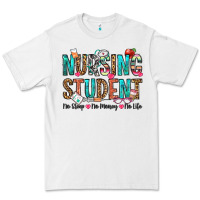 White nursing student no sleep no money no life Premium Tee - OliviaCreatesArt