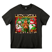 Asphalt christmas snowman polar bear reindeer Heavy Core Tee - CowGirlArtShop