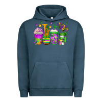 Pigment Midnight Navy mardi gras coffee cups Urban Hoodie - Jasminsmagicworld