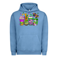 Pigment Pebble Blue mardi gras coffee cups Urban Hoodie - Jasminsmagicworld