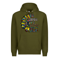 Army Green autism sunflower Premium Hoodie - CowhideDigitalArt