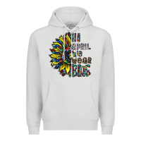 Dove Grey autism sunflower Premium Hoodie - CowhideDigitalArt