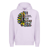 Lilac autism sunflower Premium Hoodie - CowhideDigitalArt