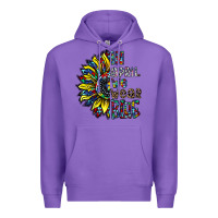 Purple autism sunflower Premium Hoodie - CowhideDigitalArt
