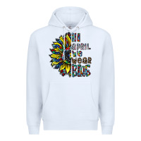 White autism sunflower Premium Hoodie - CowhideDigitalArt