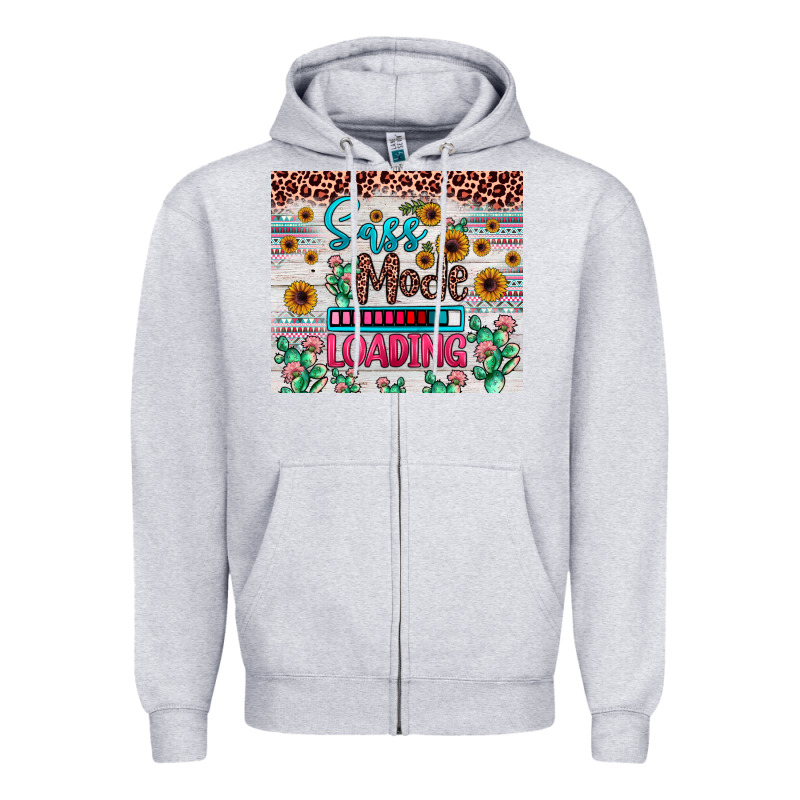 Sass Mode Loading Zipper Hoodie by JahusDesignShop | Teevron