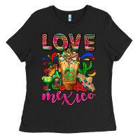 Black Love Mexico Cold Drink Frappe Ladies Tee - FaDigitalArtStudio