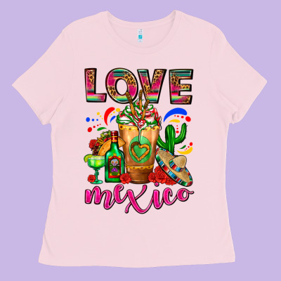 Love Mexico Cold Drink Frappe Ladies Tee Designed By Fadigitalartstudio