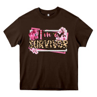 Chocolate Brown im a survivor cancer awareness Heavy Core Tee - CowGirlArtShop