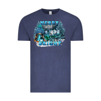 Vintage Denim merry and bright Vintage Tee - FaDigitalArtStudio