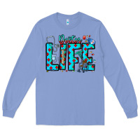 Colony Blue Doctor Life Long Sleeve Tee - CowhideDigitalArt