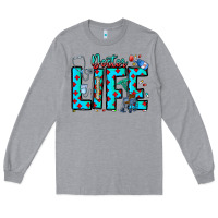 Heather Grey Doctor Life Long Sleeve Tee - CowhideDigitalArt