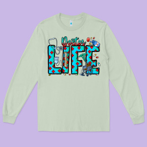 Doctor Life Long Sleeve Tee Designed By Cowhidedigitalart
