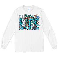 White Doctor Life Long Sleeve Tee - CowhideDigitalArt