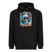 Black made in america skull Heavyweight Hoodie - JahusDesignShop
