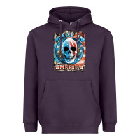 Plum made in america skull Heavyweight Hoodie - JahusDesignShop