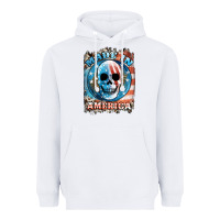 White made in america skull Heavyweight Hoodie - JahusDesignShop