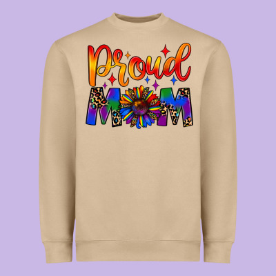 Proud Mom Heavyweight Sweatshirt Designed By Jahusdesignshop