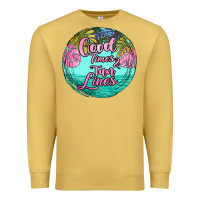 Antique Gold good times and tan lines Premium Sweatshirt - JahusDesignShop