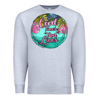 Heather Grey good times and tan lines Premium Sweatshirt - JahusDesignShop