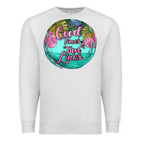 Oatmeal Heather good times and tan lines Premium Sweatshirt - JahusDesignShop