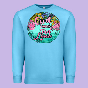 Good Times And Tan Lines Premium Sweatshirt Designed By Jahusdesignshop