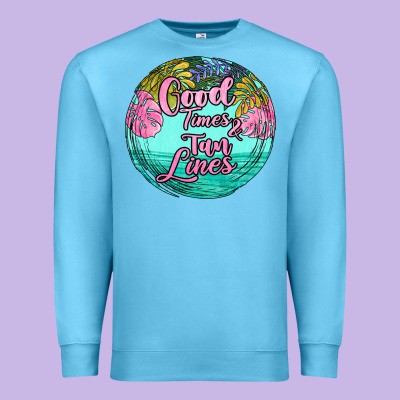 Good Times And Tan Lines Premium Sweatshirt Designed By Jahusdesignshop