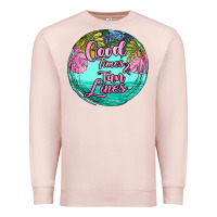 Pale Pink good times and tan lines Premium Sweatshirt - JahusDesignShop