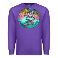 Purple good times and tan lines Premium Sweatshirt - JahusDesignShop