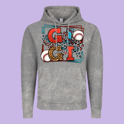 Baseball Gigi Leopard Frame Vintage Hoodie Designed By Lillyallendesigns