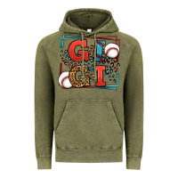 Vintage Olive Baseball gigi leopard frame Vintage Hoodie - LillyAllenDesigns