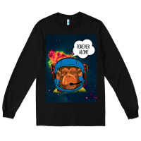 Black Forever Alone, Monkey, Space, Monkey At Space, Long Sleeve Tee - Bettercallsaul