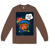 Chestnut Forever Alone, Monkey, Space, Monkey At Space, Long Sleeve Tee - Bettercallsaul