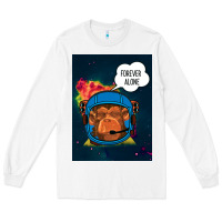 White Forever Alone, Monkey, Space, Monkey At Space, Long Sleeve Tee - Bettercallsaul